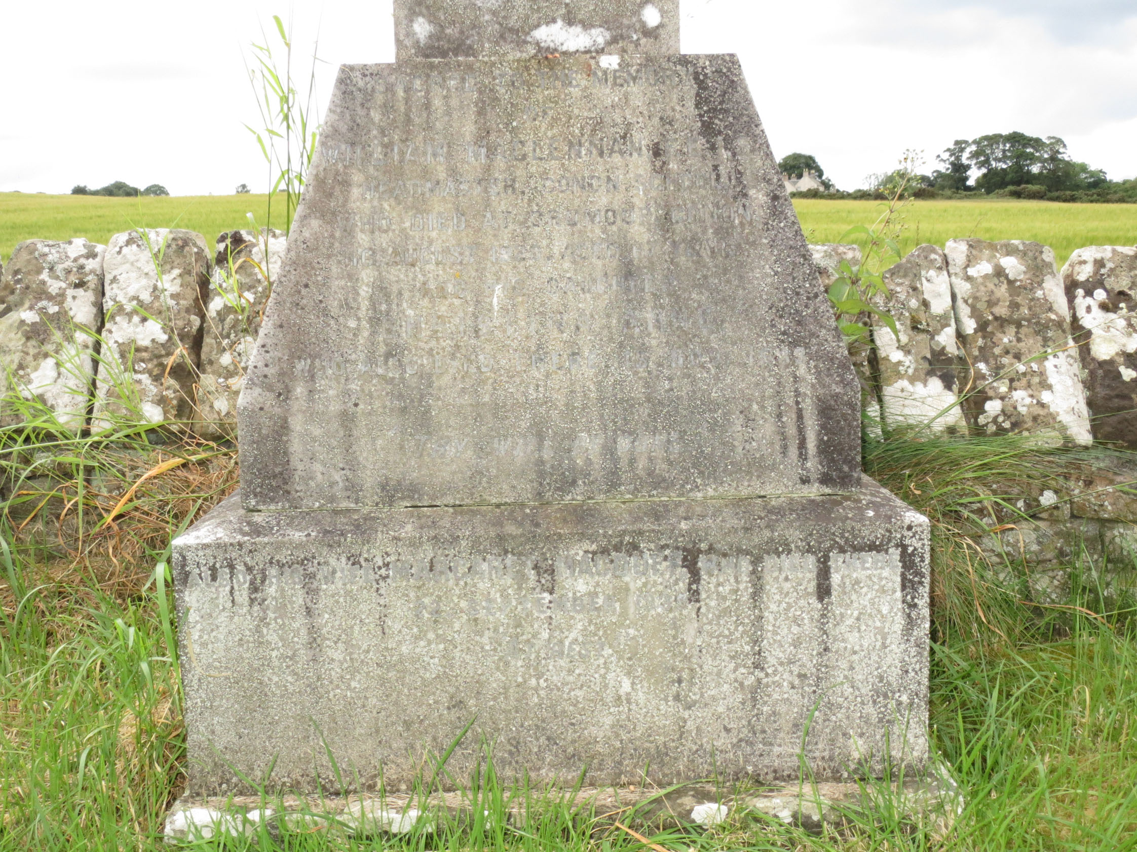 Photo of headstones/Margaret McDuff d 1935 MI Urquhart & Logie Wester